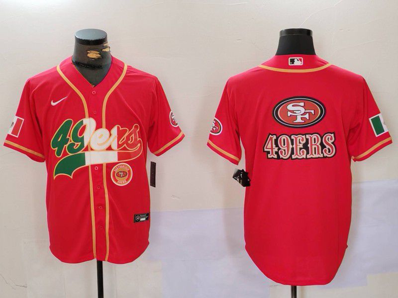 Men San Francisco 49ers Blank Red Second generation Mexican Joint Name 2024 Nike Limited NFL Jersey style 8->san francisco 49ers->NFL Jersey